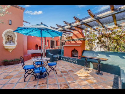 Rooftop fireplace