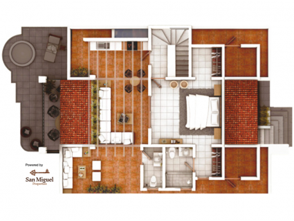 Floor plan Duplex PA - Roof Garden